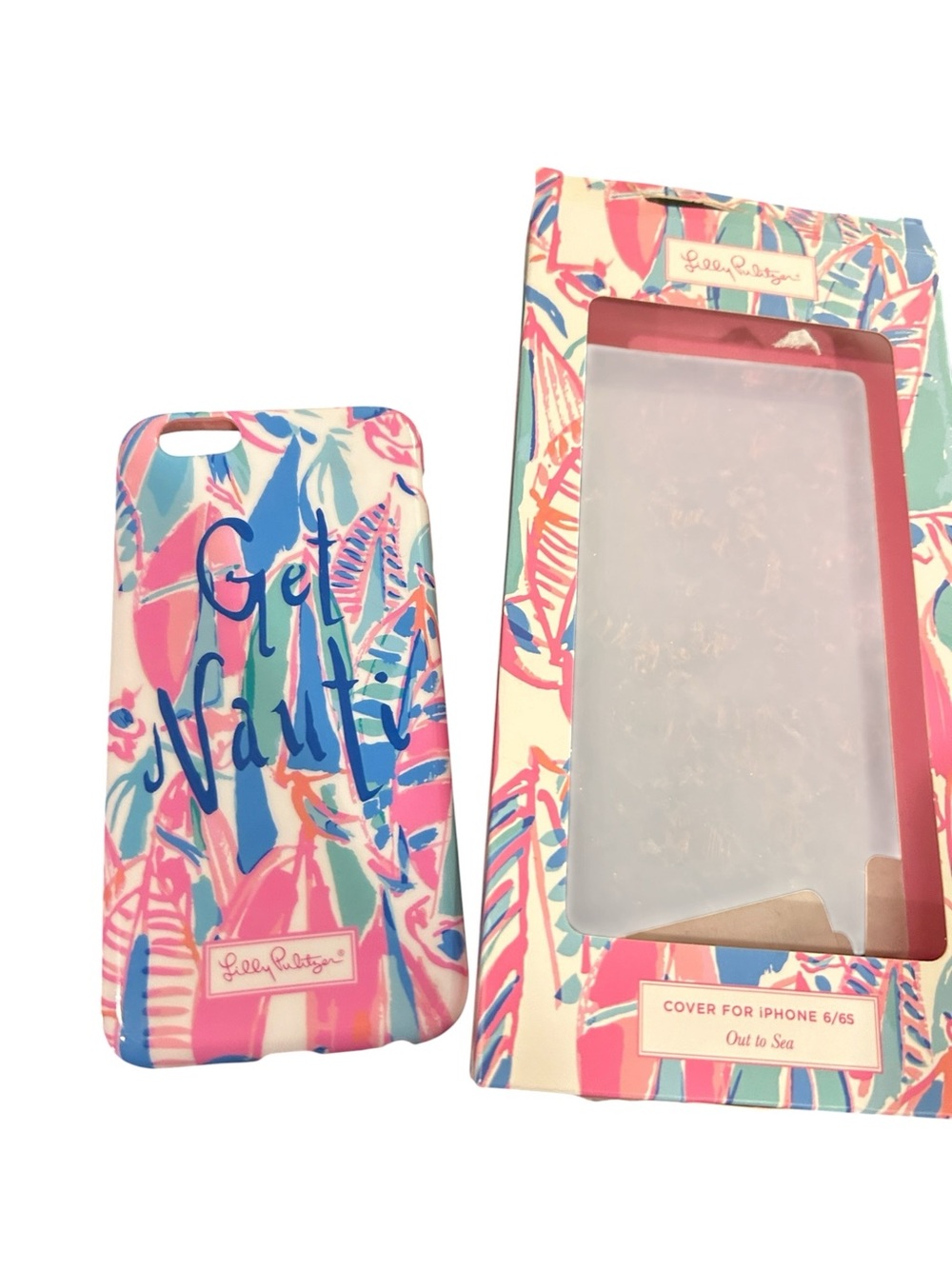 Lilly Pulitzer Pink and  Blue Printed iPhone 6/6S Case new Out to Sea print